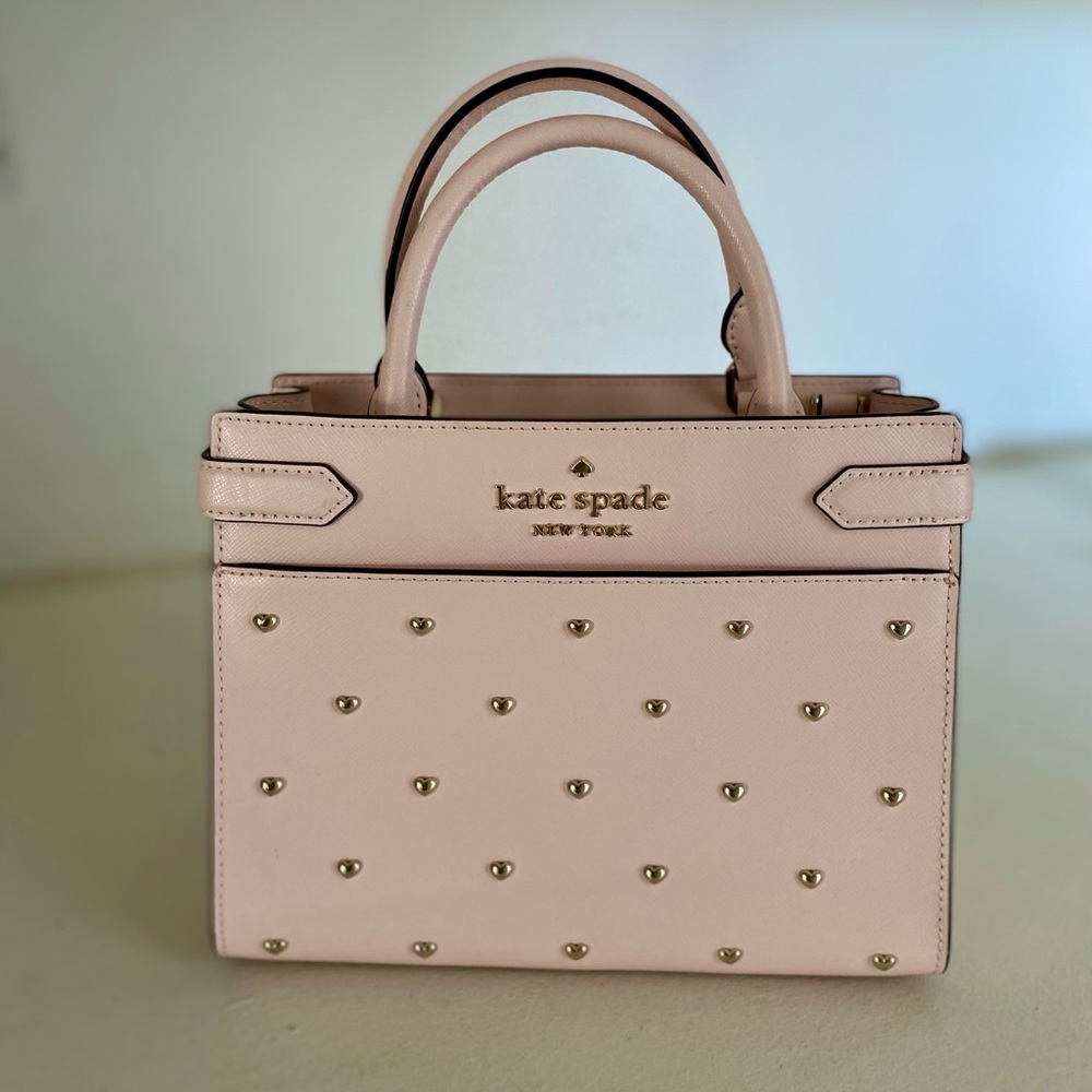 Kate Spade Staci Heart Studded Satchel Purse